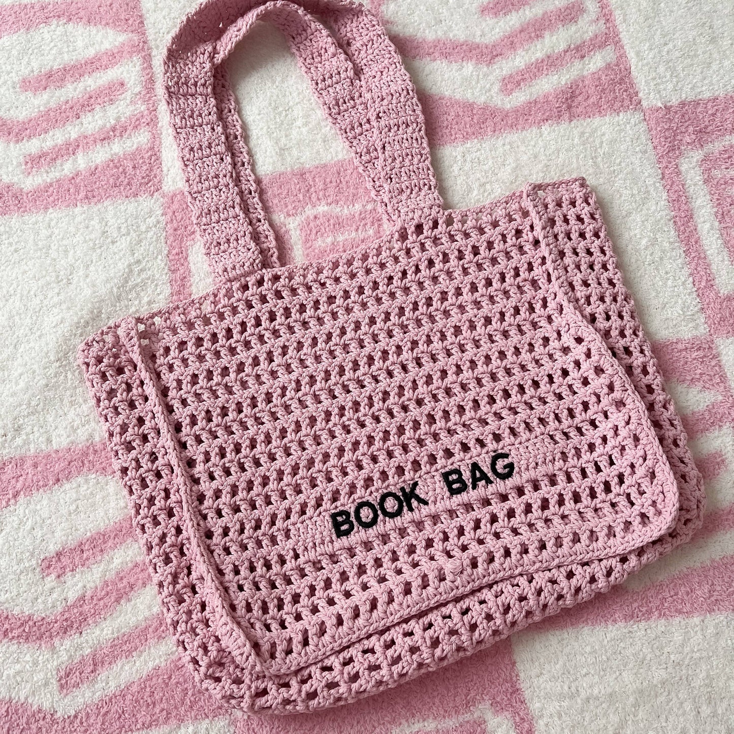 Summer Book Bag Tote - Pink