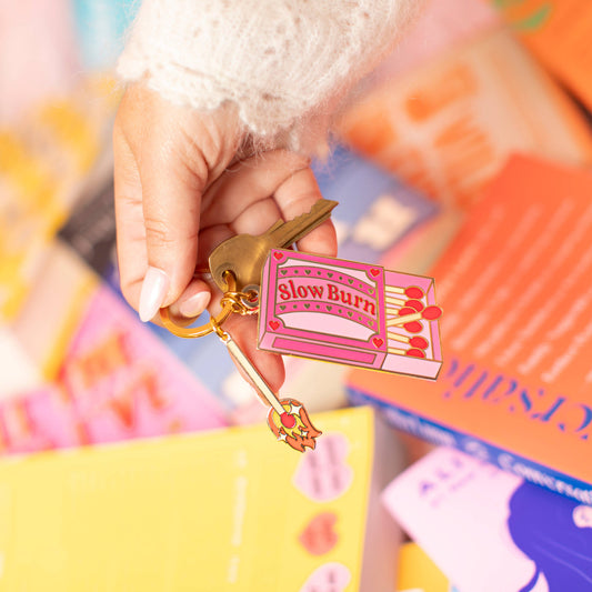 Slow Burn Matches Enamel Keychain
