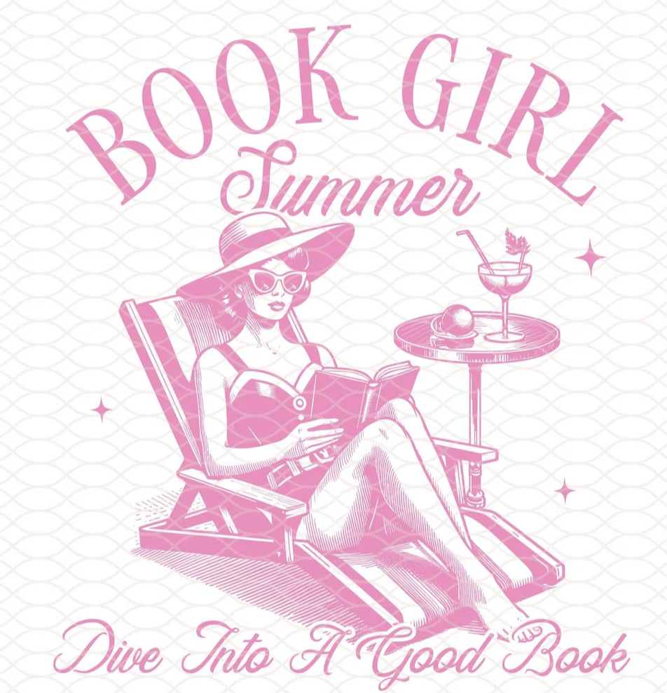 Book Girl Summer | Comfort Colors Graphic Tee: Beige / Medium