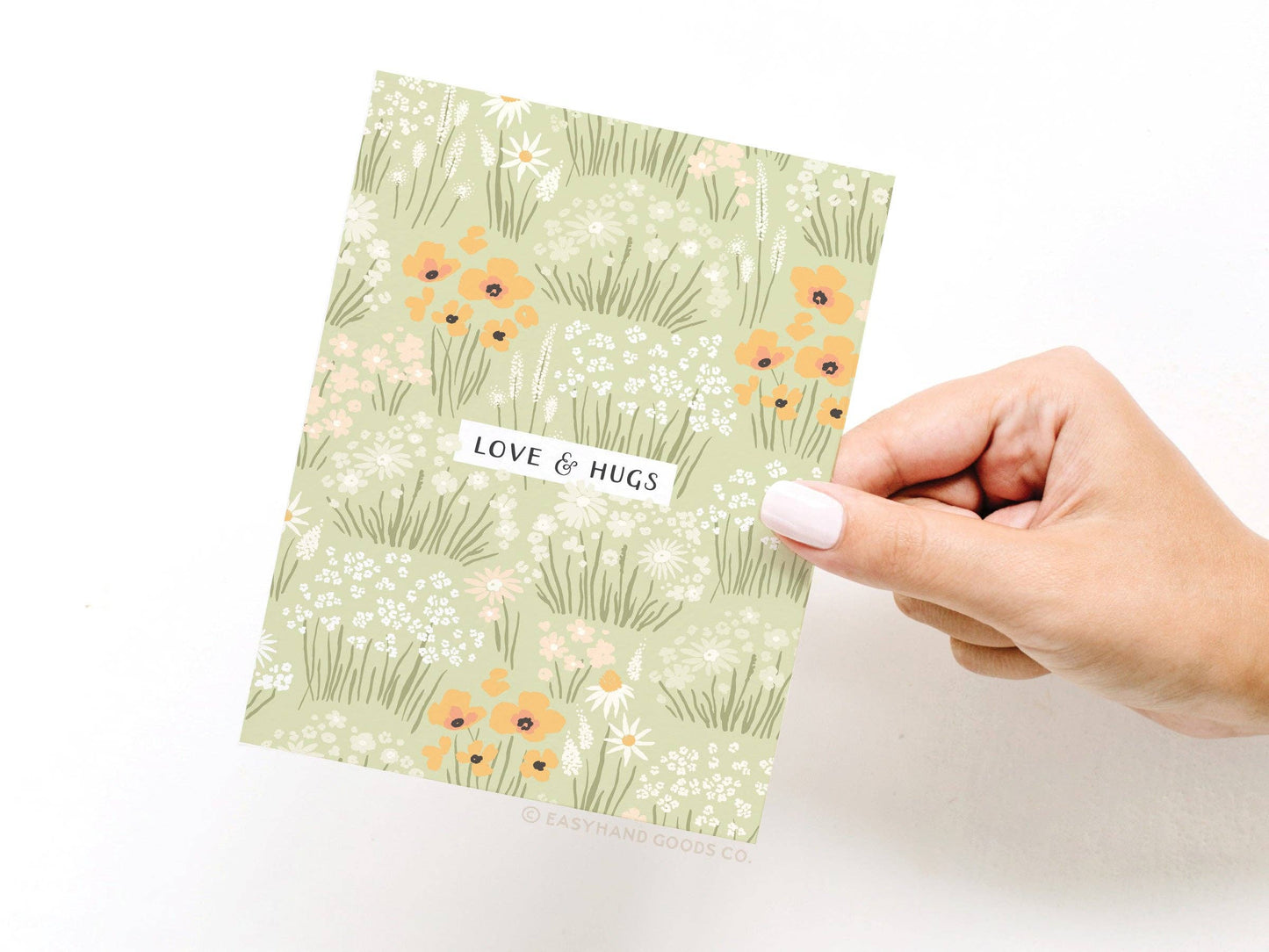 Love & Hugs Floral Greeting Card