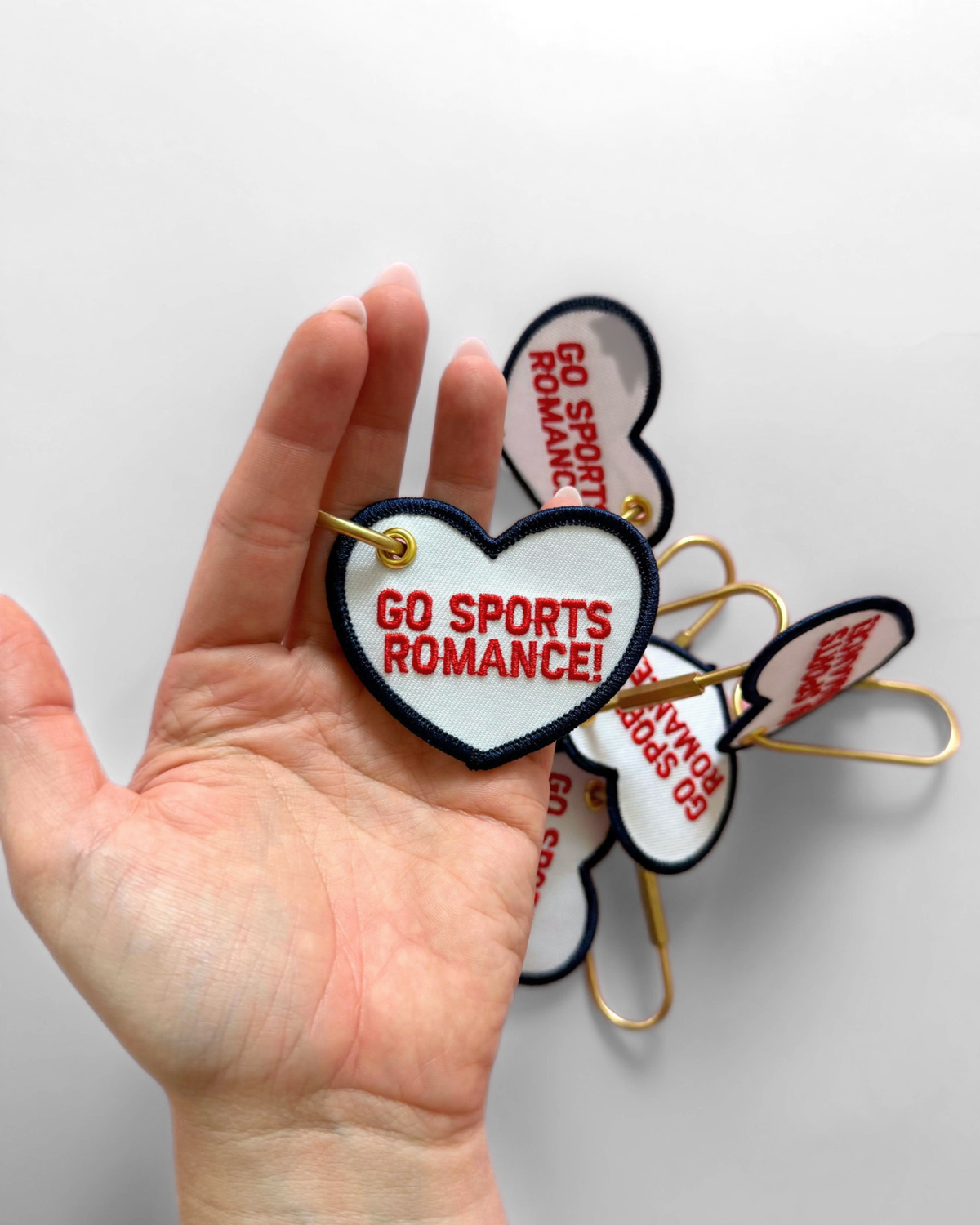 Go Sports Romance! Embroidered Heart Keychain – photo 2