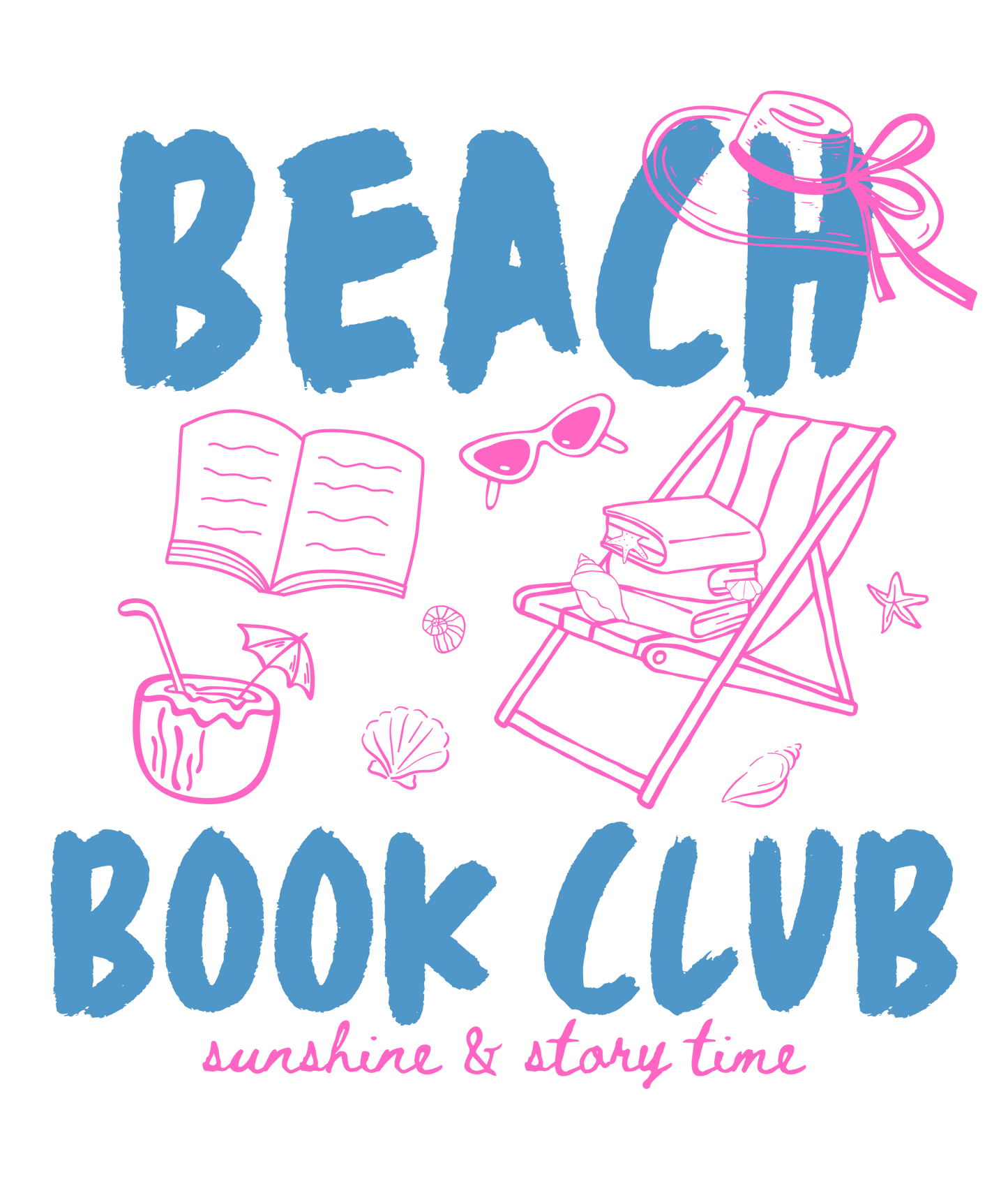 Beach Book Club | Comfort Colors Graphic Tee: Medium