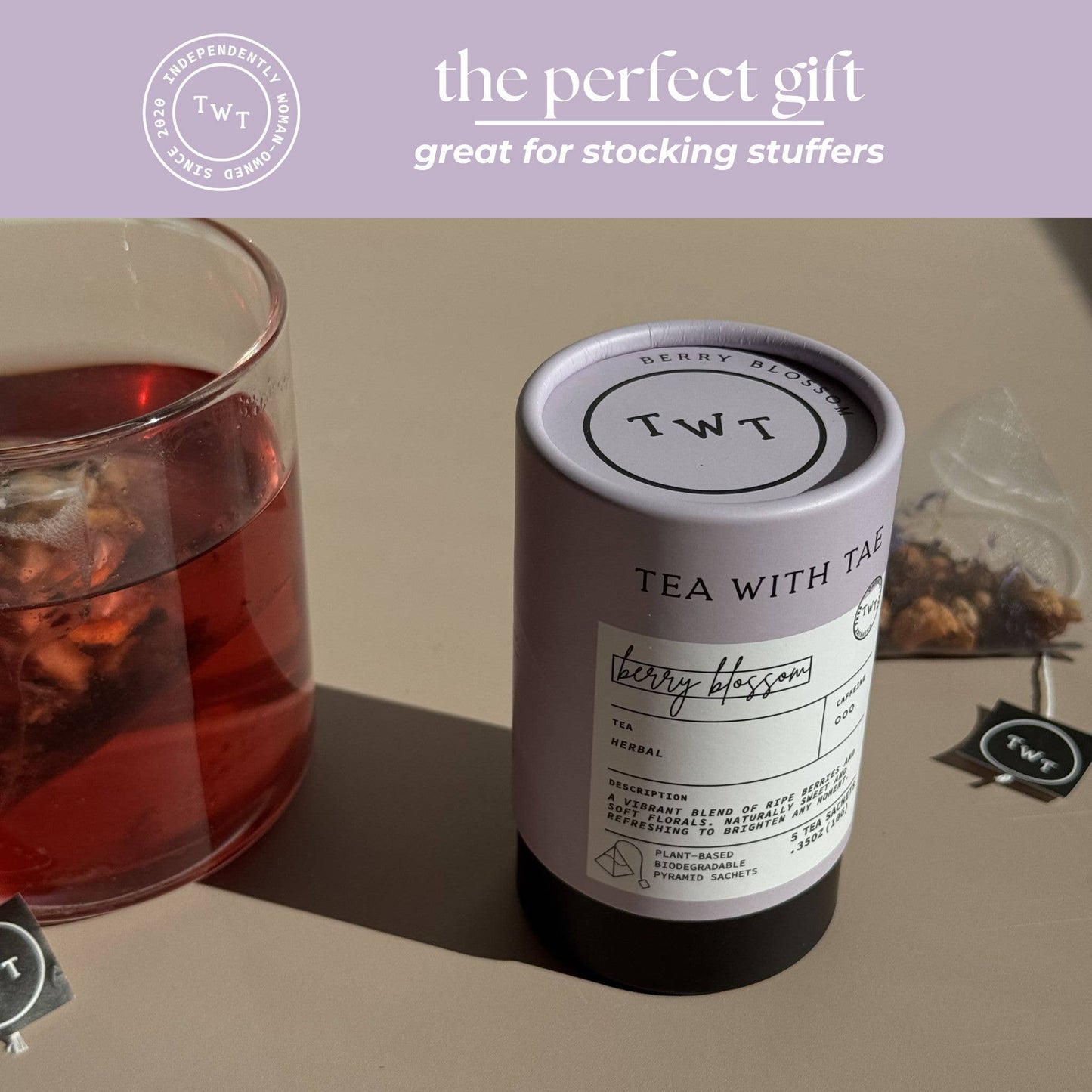 Berry Blossom Herbal Mini Tea Tube (5 tea bags)