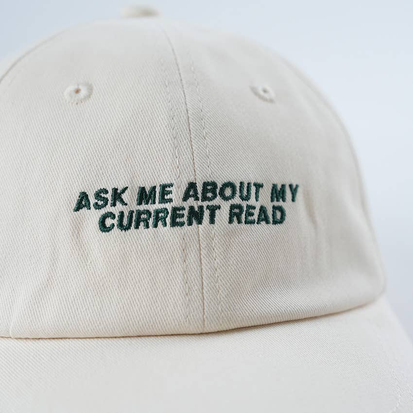 Ask me About my Current Read Hat