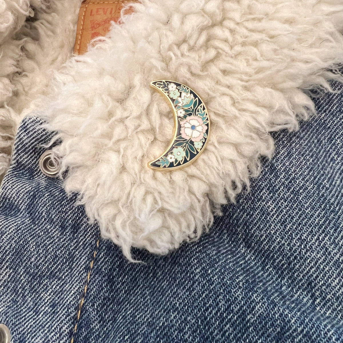 Botanical Moon Enamel Pin – photo 3