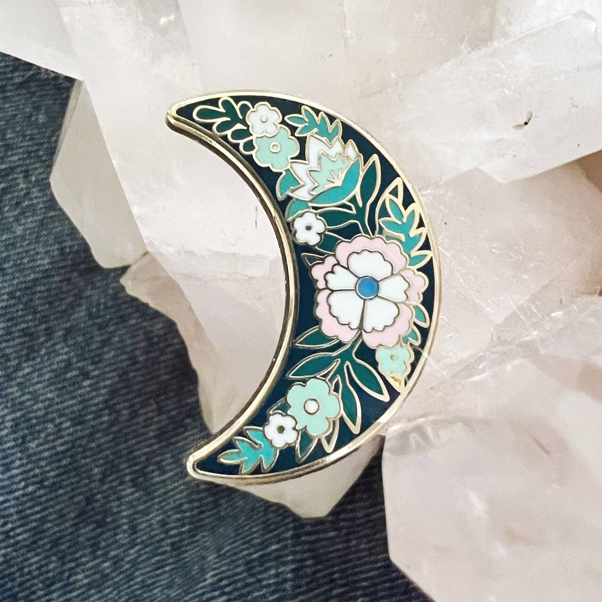 Botanical Moon Enamel Pin