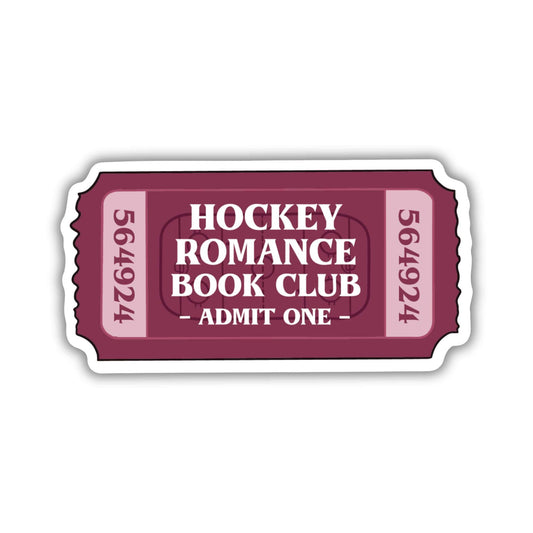Hockey Romance Book Club Ticket Sticker