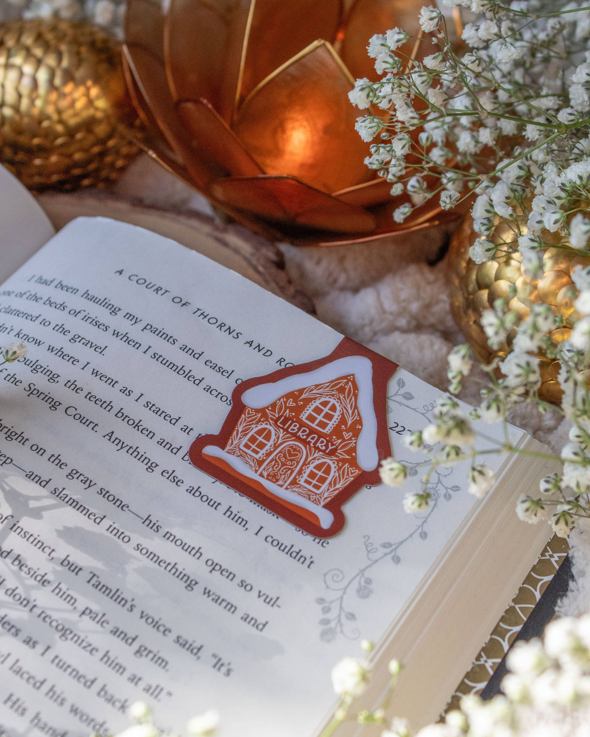 Gingerbread Library Magnetic Bookmark – photo 3