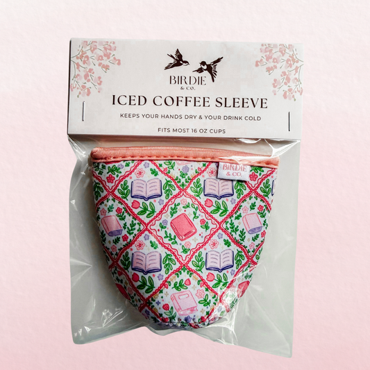 Bookish Garden Iced Coffee Sleeve